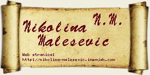 Nikolina Malešević vizit kartica